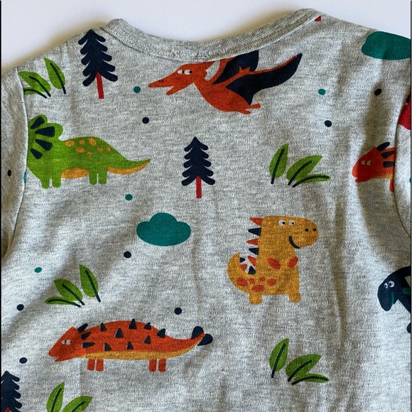 Gray Dinosaur Print Jumpsuit Size Newborn - 3 Months - Picture 3 of 9